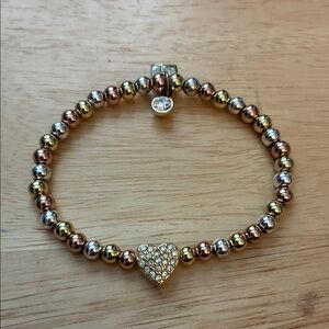 Park Lane Gold, Silver, and Bronze Heart Bracelet